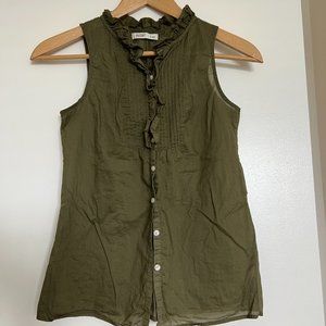 Old Navy Olive green gauzy tank